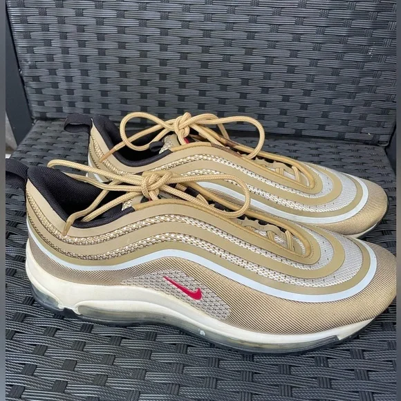 NIKE AIR MAX 97 ultra 17 ,Nike Gold and White Men's Athletic Shoes size 10.5 - Picture 3 of 9